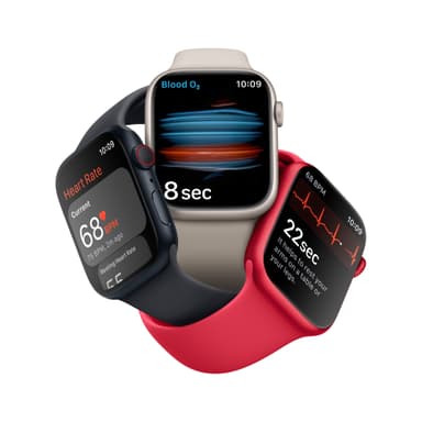Apple Watch Series 8 41mm Cellular (silver alu. / white sport band)