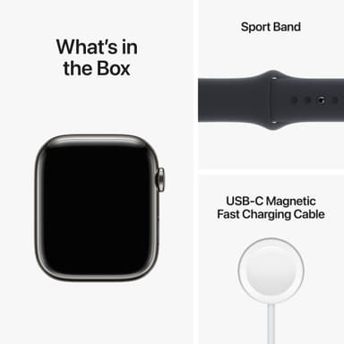 Apple Watch Series 8 45mm Cellular (graphite stainless steel / midnight sport band)