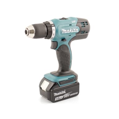 Makita DDF453RFE 2X18V 3,0ah batteridriven borr, inkl. batteri och transportväska