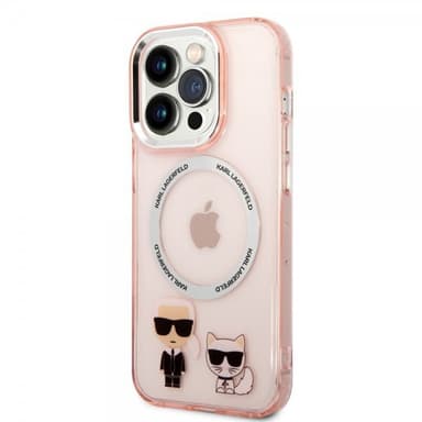 Karl Lagerfeld iPhone 14 Pro Max Skal Karl & Choupette MagSafe Rosa