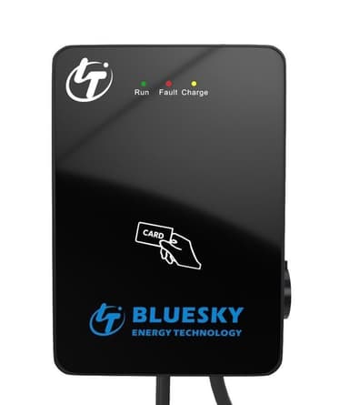 Bluesky Elbilsladdare, LaddBox till Elbil, 2,4 tums skärm, Typ-2, 32A, 22kW