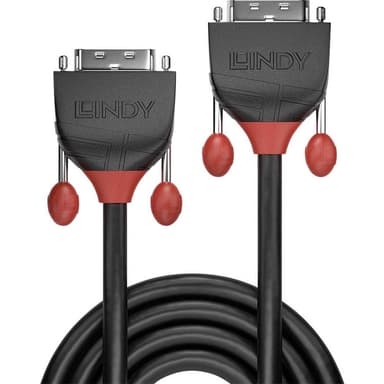 LINDY DVI Anslutningskabel 2.00 m 36256 Svart [1x