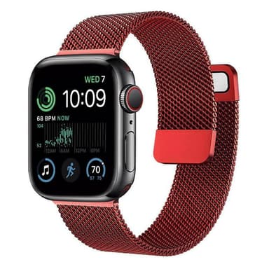 Milanese Armband Apple Watch SE 2022 (44mm) - Röd