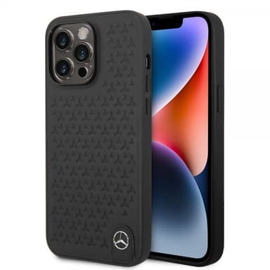 Mercedes Benz iPhone 14 Pro Max Skal Star Pattern Svart