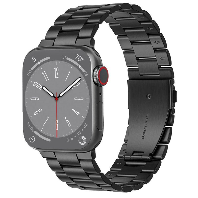 Armband rostfritt stål Apple Watch 8 (41mm) - Svart