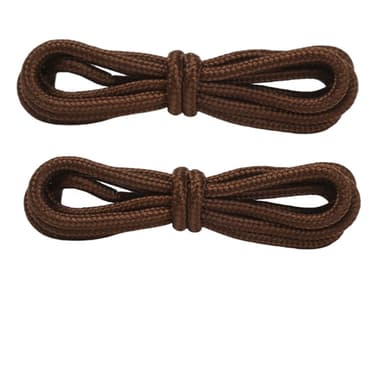 Runda skosnören 5-par Brun 4 mm/1.5 m