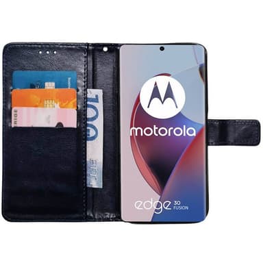 Mobilplånbok 3-kort Motorola Edge 30 Fusion - Mörkblå