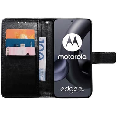 Mobilplånbok 3-kort Motorola Edge 30 Neo - Svart