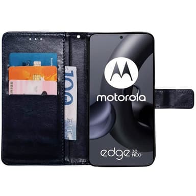 Mobilplånbok 3-kort Motorola Edge 30 Neo - Mörkblå