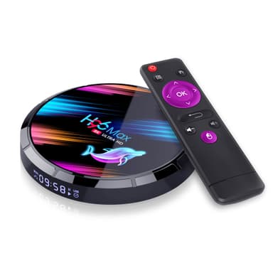 H96 Max S905X3 TV Box Android 9.0 8K 2.4G EU Svart 4 GB+32 GB