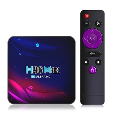 H96 Max RK3318 TV Box Android 11.0 2.4G Svart 4 GB+32 GB