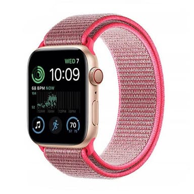 Nylon Armband Apple Watch SE 2022 (44mm) - Hot pink