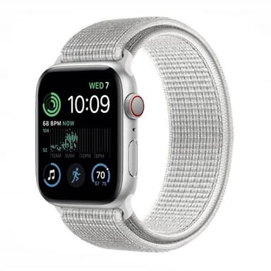 Nylon Armband Apple Watch SE 2022 (44mm) - Summit White