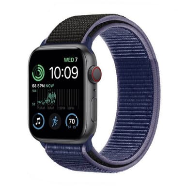 Nylon Armband Apple Watch SE 2022 (40mm) - Midnight black