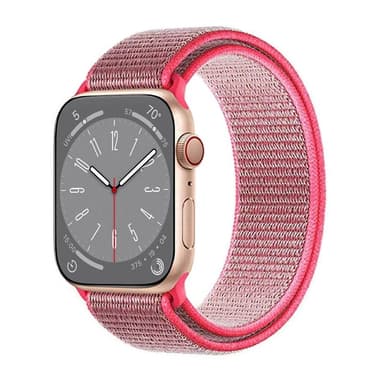 Nylon Armband Apple Watch 8 (41mm) - Hot pink