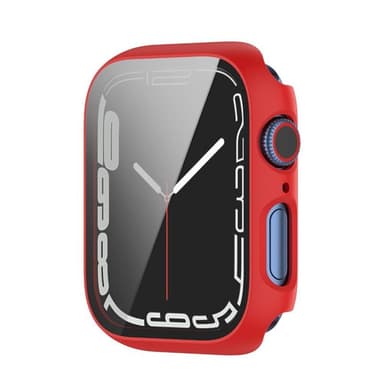 Skal med glasskydd Apple Watch SE 2022 (44mm) - Röd