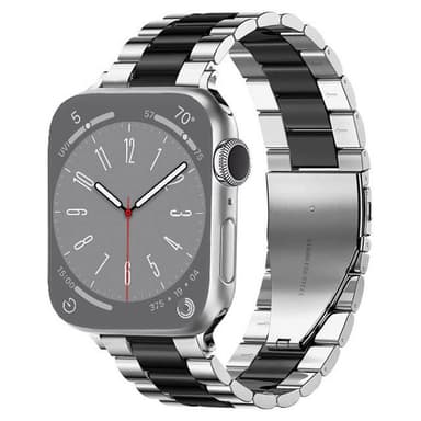 Armband rostfritt stål Apple Watch 8 (45mm) - Silver/Svart
