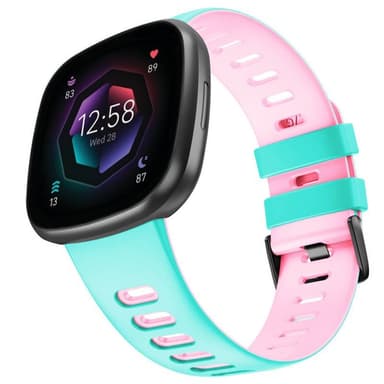 Twin Sport Armband Fitbit Sense 2 - Mint/rosa