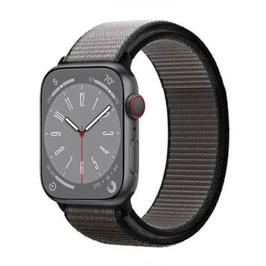Nylon Armband Apple Watch 8 (45mm) - Anchor grey