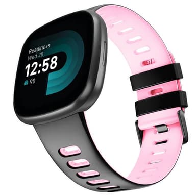 Twin Sport Armband Fitbit Versa 4 - Svart/rosa