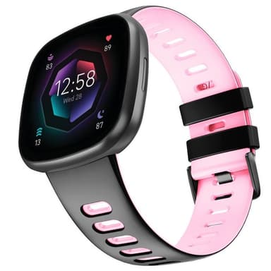 Twin Sport Armband Fitbit Sense 2 - Svart/rosa