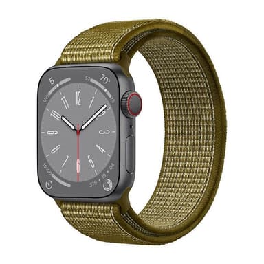 Nylon Armband Apple Watch 8 (45mm) - Olive flak