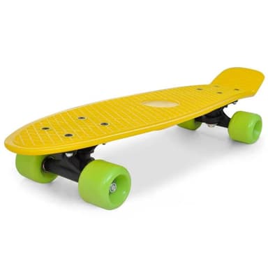 vidaXL Penny skateboard plast gul bräda a hjul6,1""