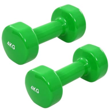 vidaXL Hantlar 2 st 4 kg gjutjärn grön