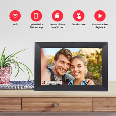 Lippa 10"" Frameo digital foto- och videoram, glas