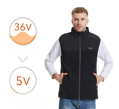 Värmeväst 13 värmezoner Svart S/M