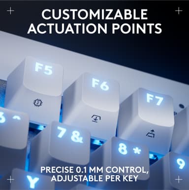 Logitech G - Pro X TKL Rapid Trigger gamingtangentbord (vit)