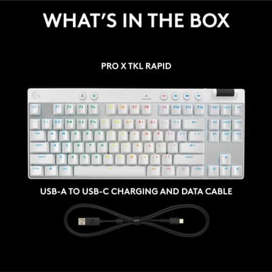 Logitech G - Pro X TKL Rapid Trigger gamingtangentbord (vit)