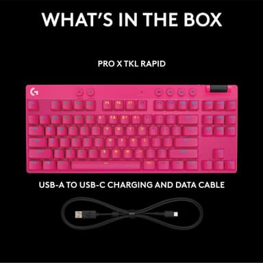 Logitech G - Pro X TKL Rapid Trigger gamingtangentbord (magenta)