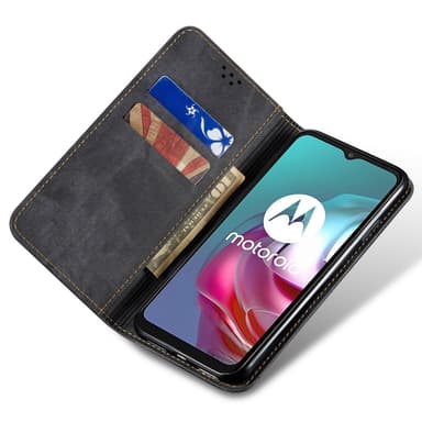 SKALO Motorola Edge 50 Neo 5G Jeans Plånboksfodral - Svart
