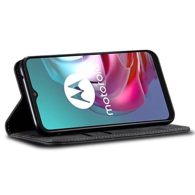 SKALO Motorola Edge 50 Neo 5G Jeans Plånboksfodral - Svart