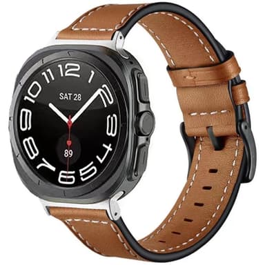 SKALO Läderarmband Samsung Watch Ultra 47mm  - Brun