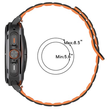 SKALO TPU Magnetarmband Samsung Watch Ultra 47mm - Svart