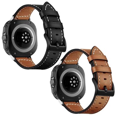 SKALO Läderarmband Samsung Watch Ultra 47mm  - Brun