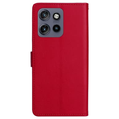 SKALO Motorola Edge 50 Neo 5G PU-Läder Plånboksfodral - Röd