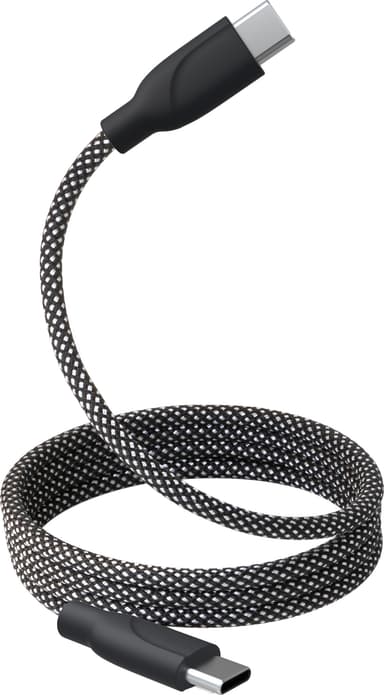 Sandstrøm magnetisk USB-C- till USB-C-kabel 1 m (svart)