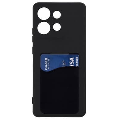 Silikon skal med korthållare Motorola Moto G75 5G - Svart