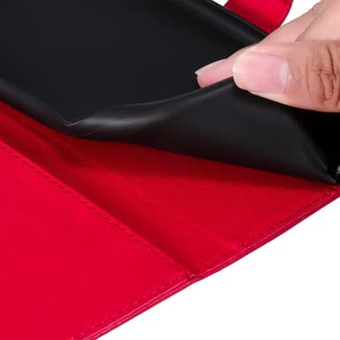 SKALO Motorola Edge 50 Neo 5G PU-Läder Plånboksfodral - Röd