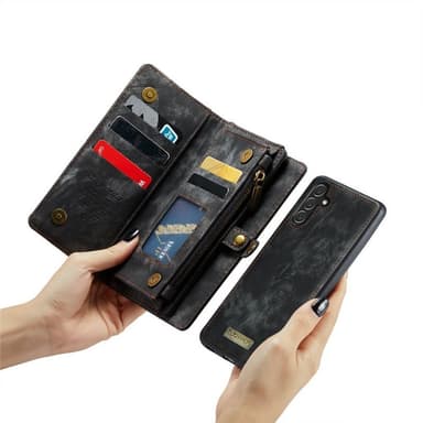 CaseMe mobilfodral 008 8-kort Samsung Galaxy A16 5G - Svart/grå