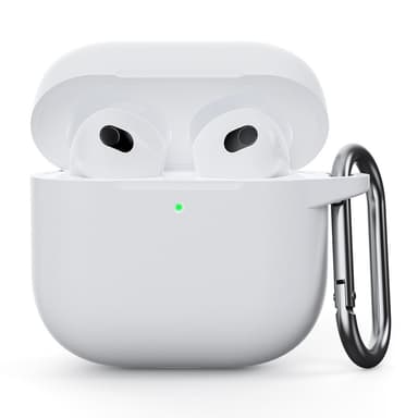SKALO AirPods 4 Ultratunn Silikon Fodral - Vit