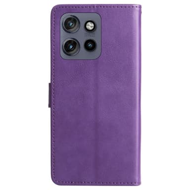 SKALO Motorola Edge 50 Neo 5G PU-Läder Plånboksfodral - Lila
