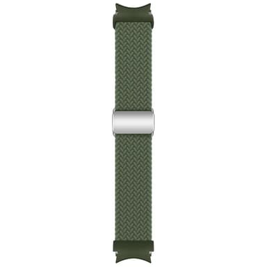 SKALO Flätat Tygarmband Samsung Watch 7 40mm/44mm - Mörkgrön