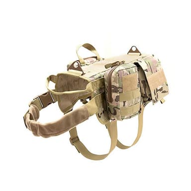 Taktisk hundsele Molle Väst Säkerhetssele Kamouflage S