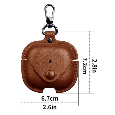 SKALO AirPods 4 PU-Läder Fodral - Brun
