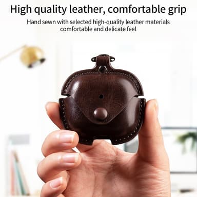 SKALO AirPods 4 PU-Läder Fodral - Brun
