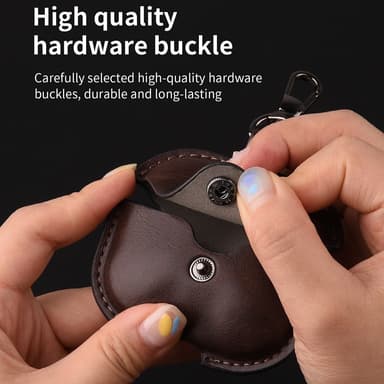 SKALO AirPods 4 PU-Läder Fodral - Brun
